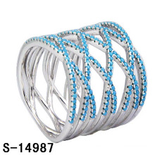 2016 novo modelo de anel de jóias de latão com pedra de turquesa (S-14987)